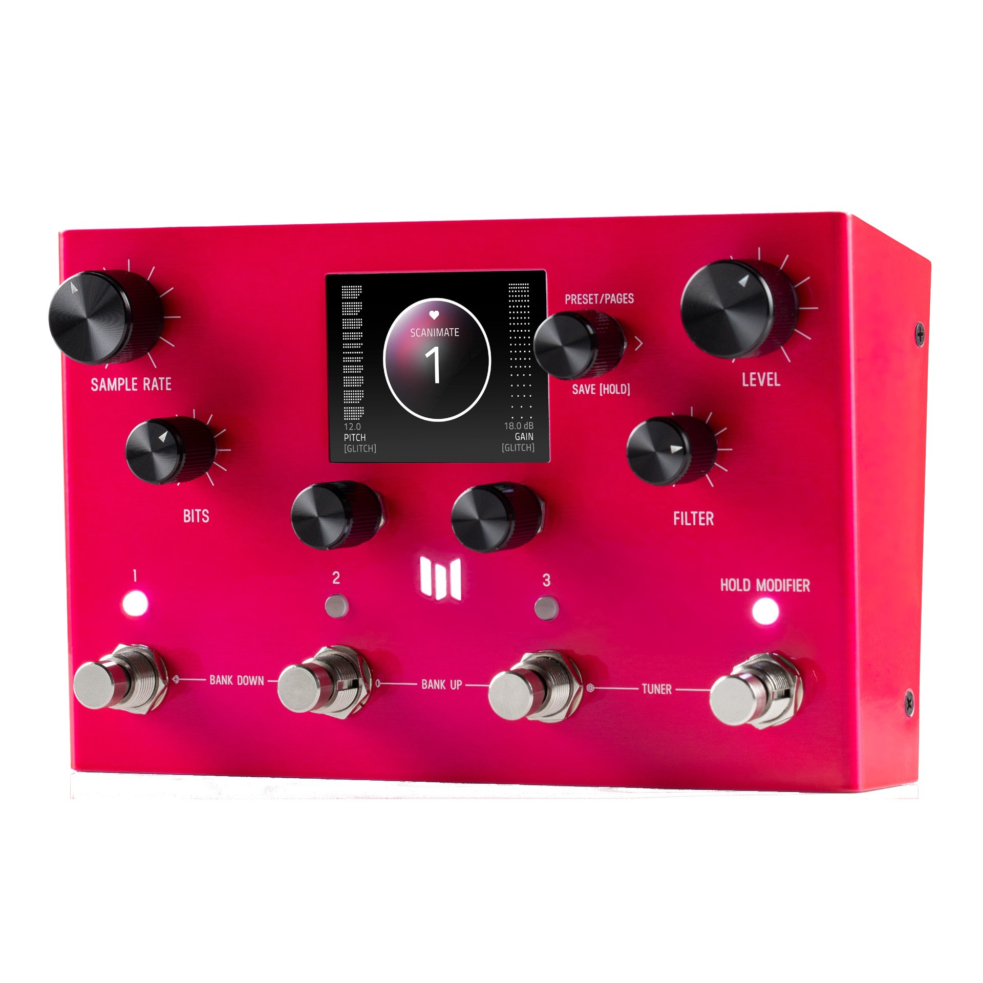 Ottobit X Modular 80s Texture Engine Pedal Pink - Limited Edition